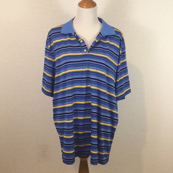 Chaps Other - NWOT Chaps Golf blue yellow striped polo!